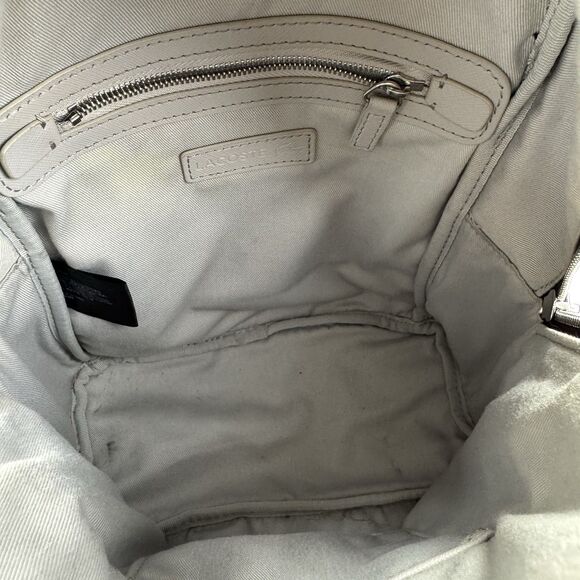 Lacoste Daily Classic Backpack Grape Wine Purple Coated Pique Croc Logo Bag main image 8